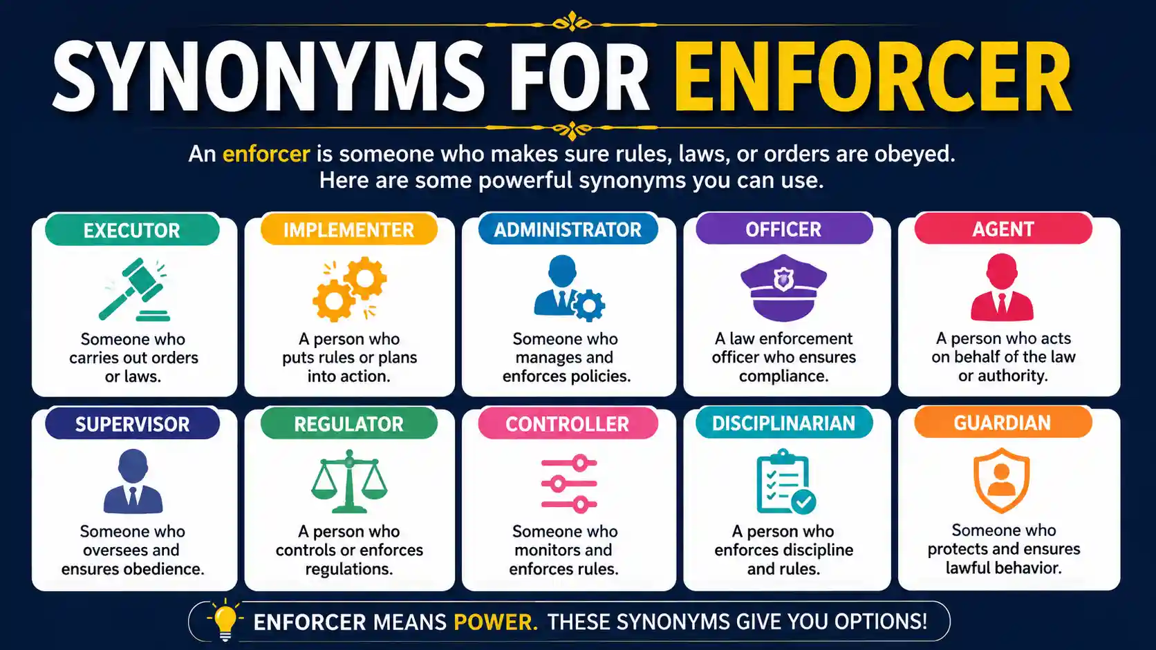 synonyms for enforcer