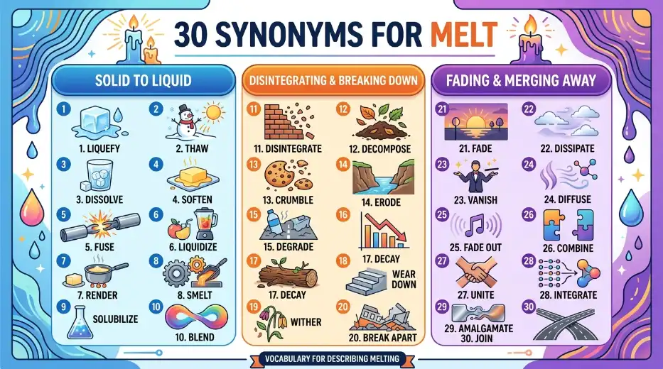 synonyms for melt