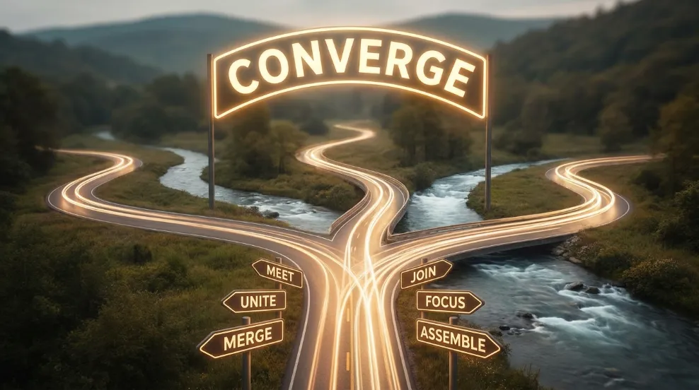 synonyms for converge