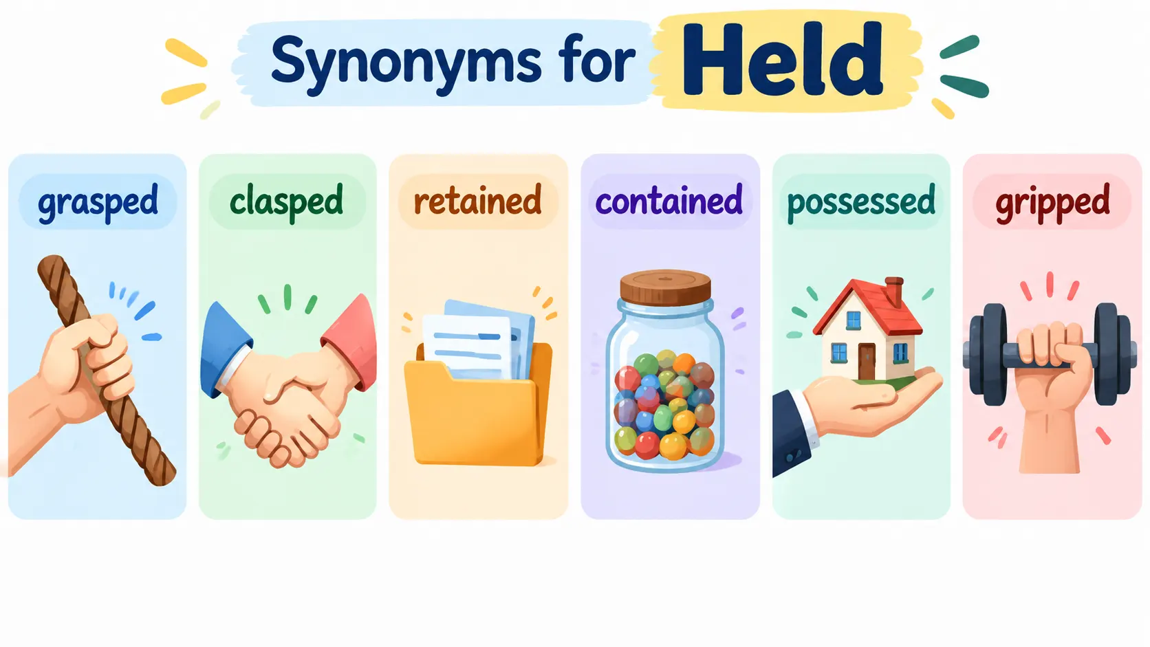 synonyms for held